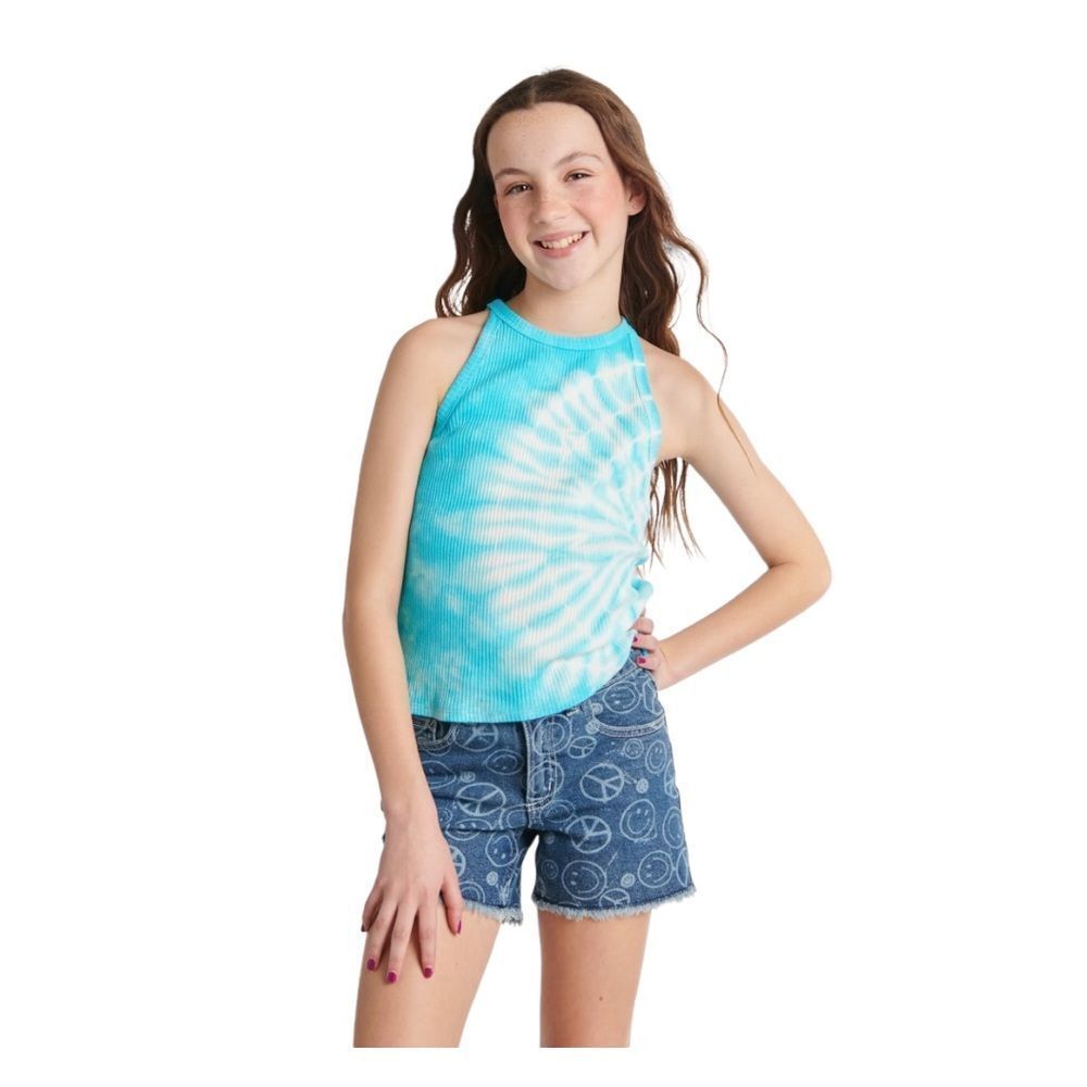 Justice Girls Ribbed High Neck Tank